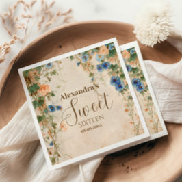 Guardanapo De Papel Vintage Pastel Wildflower Sweet Sixteen