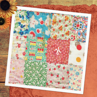 Guardanapo De Papel Vintage Patchwork Print Paper Napkins