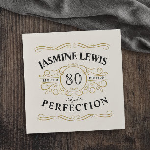 Guardanapo De Papel Vintage Personalizada Idade para Perfeição