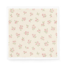 Vintage Pink Floral Napkins