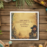 Guardanapo De Papel Vintage Pirate Festa de aniversário Ahoy Matey Ant<br><div class="desc">Avast, meus heróis! Prepare-se para esfregar os pavimentos e limpar as mãos de vassoura com a nossa Festa de aniversário Pirata. Estes guardanapos são os méis perfeitos para o seu banquete pirata, com o seu design ousado a apresentar crânio e ossos cruzados, mapas de tesouro e um fundo de pergaminho...</div>