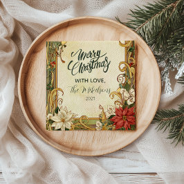 Guardanapo De Papel Vintage Poinsettia Natal