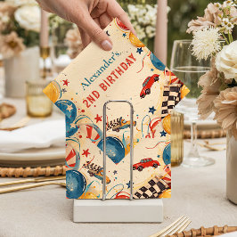 Guardanapo De Papel Vintage Race Car Two Fast Birthday