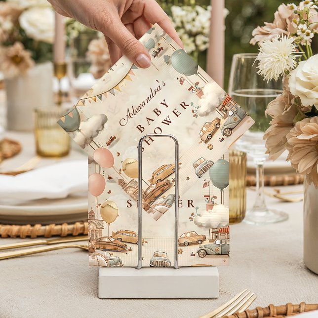 Guardanapo De Papel Vintage Racing Baby Shower (Criador carregado)