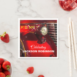 Guardanapo De Papel Vintage Red Fire Truck