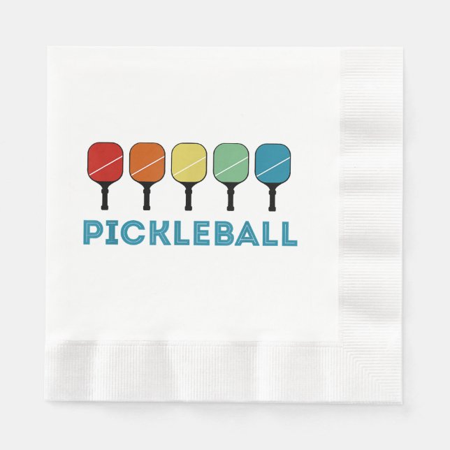 Guardanapo De Papel Vintage Retro Pickleball Funny (Frente)