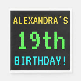 Guardanapo De Papel Vintage/Retro Video Game de Diversão - 19º anivers