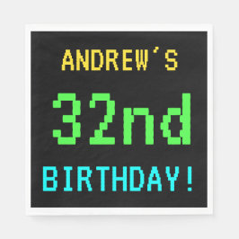 Guardanapo De Papel Vintage/Retro Video Game de Diversão - 32º anivers