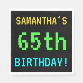 Guardanapo De Papel Vintage/Retro Video Game de Diversão - 65º anivers