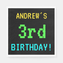 Vintage/Retro Video Game de Diversão aniversário d