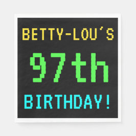 Guardanapo De Papel Vintage/Retro Video Game de Diversão - Olhe 97º an