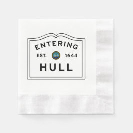 Guardanapo De Papel Vintage Road Sign Massachusetts - Hull