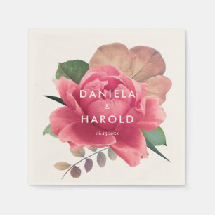 Guardanapo De Papel Vintage rosa casamento elegante