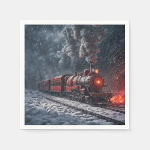 Guardanapo De Papel Vintage Snow Train