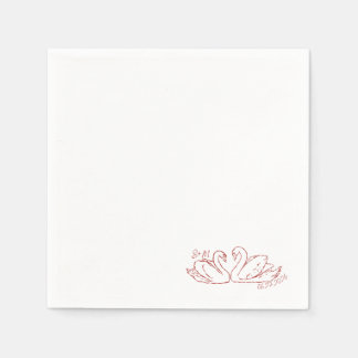 Guardanapo De Papel Vintage Swan Napkin