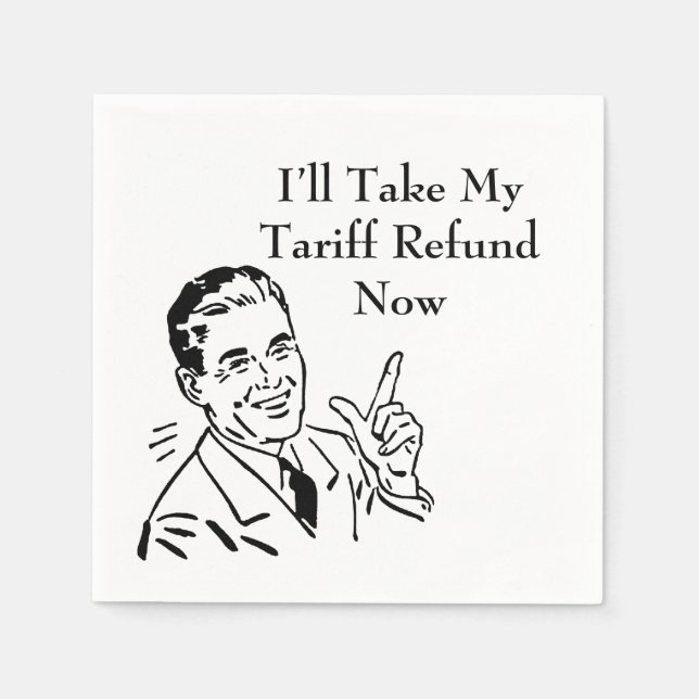 Guardanapo De Papel Vintage Tariff Refund Check (Frente)