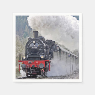 Guardanapo De Papel Vintage Train Steam Locomotive Photo