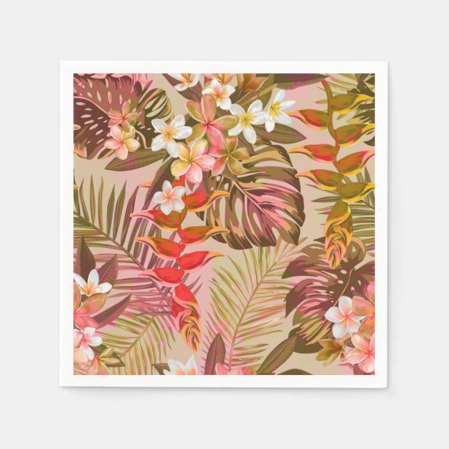 Guardanapo De Papel Vintage Tropical Garden (Frente)