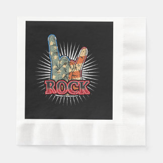 Guardanapo De Papel Vintage USA Rock - Band Concert Poster 70s 80s