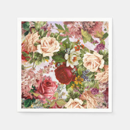 Guardanapo De Papel Vintage Victorian Floral Rosa Collage
