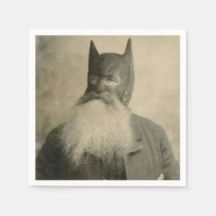 Guardanapo De Papel Vintage Victorian Man Vestindo uma máscara com or