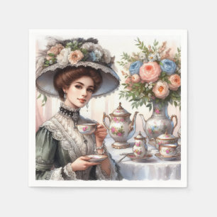 Guardanapo De Papel Vintage Victorian Tea Party Paper Napkin