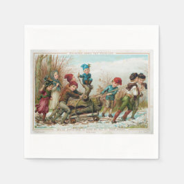 Guardanapo De Papel Vintage Victorian Yule Log Paper Napkins