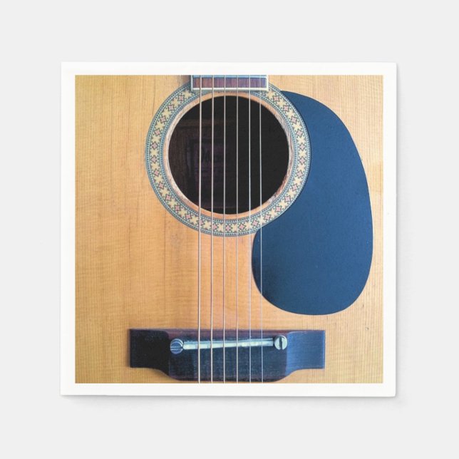 Guardanapo De Papel Violão acústico travado (Frente)