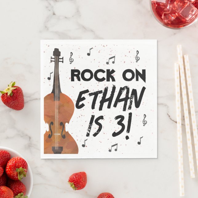 Guardanapo De Papel Violin Music Festa de aniversário Paper Napkins (Insitu)