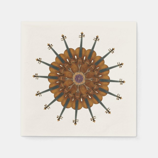 Guardanapo De Papel Violin Sunflower (Frente)