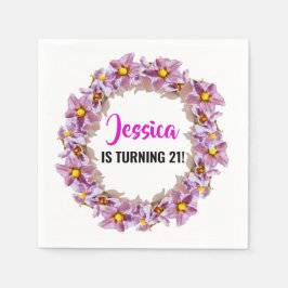 Guardanapo De Papel Virando 21 Rosa Tropical, Roxo, Cocktail Azul