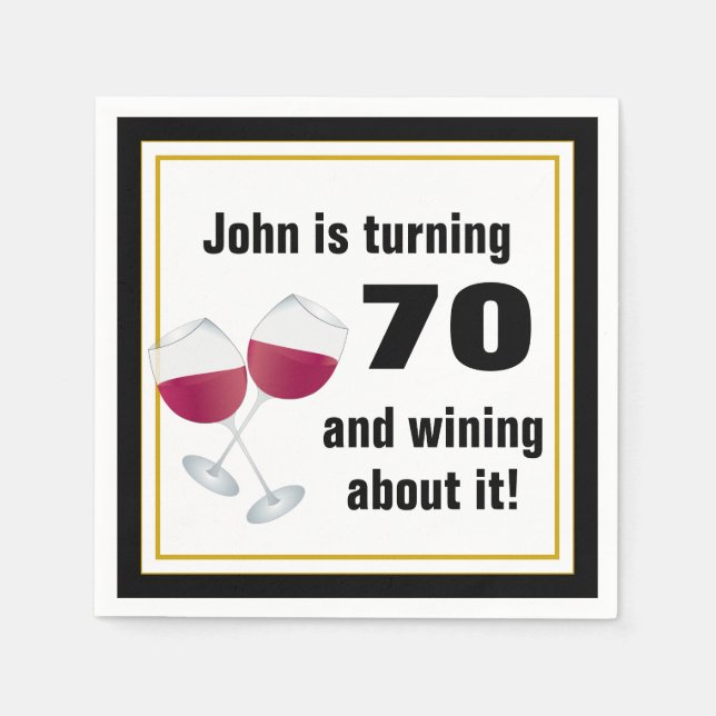 Guardanapo De Papel Virando 70 e vencendo sobre isso (Frente)