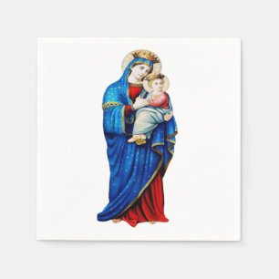 Guardanapo De Papel Virgem Maria com Menino Jesus