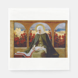 Guardanapo De Papel Virgem Maria no Jardim Rosa (Albert Edelsense)