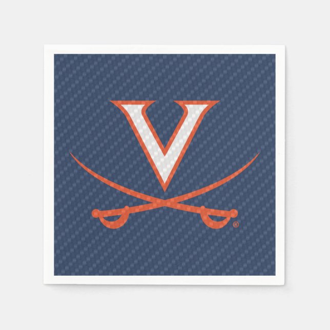 Guardanapo De Papel Virginia Cavaliers Carbon Fiber (Frente)
