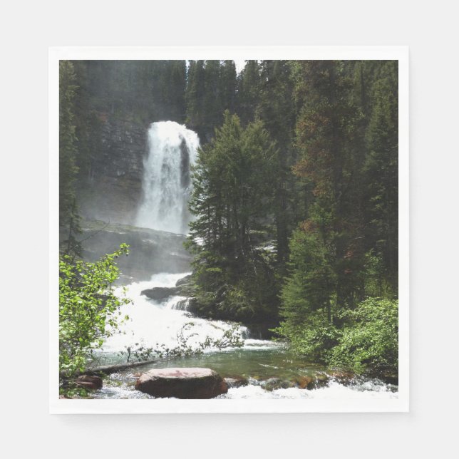 Guardanapo De Papel Virginia Falls no Glacier National Park (Frente)
