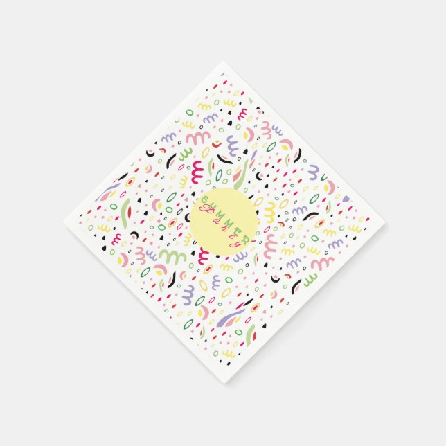 Guardanapo De Papel Vírus de verão. (Canto)