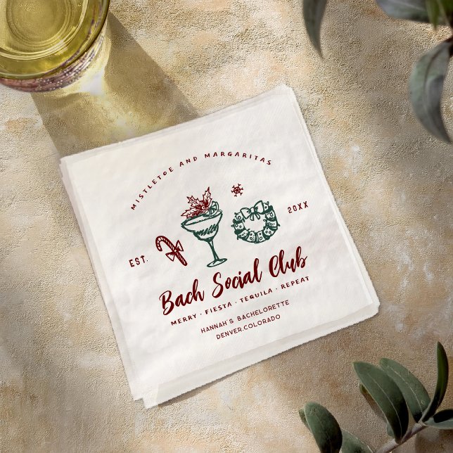 Guardanapo De Papel Visco e Margaritas | Despedida de Solteira de Nata (Criador carregado)