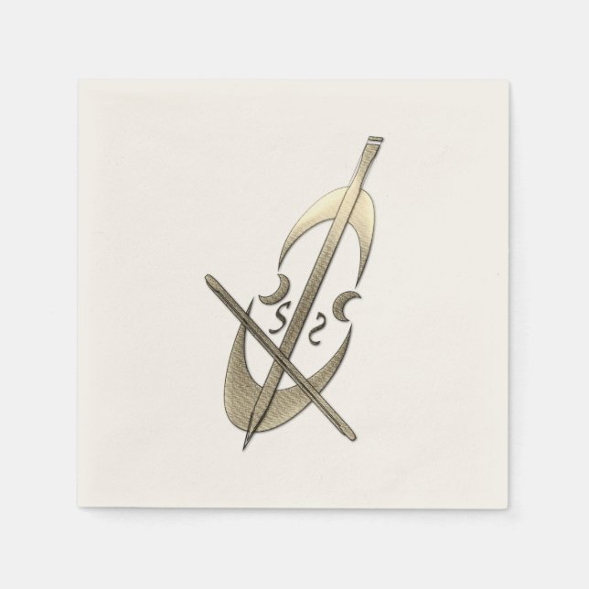 Guardanapo De Papel Vista de Férias Douradas (Frente)