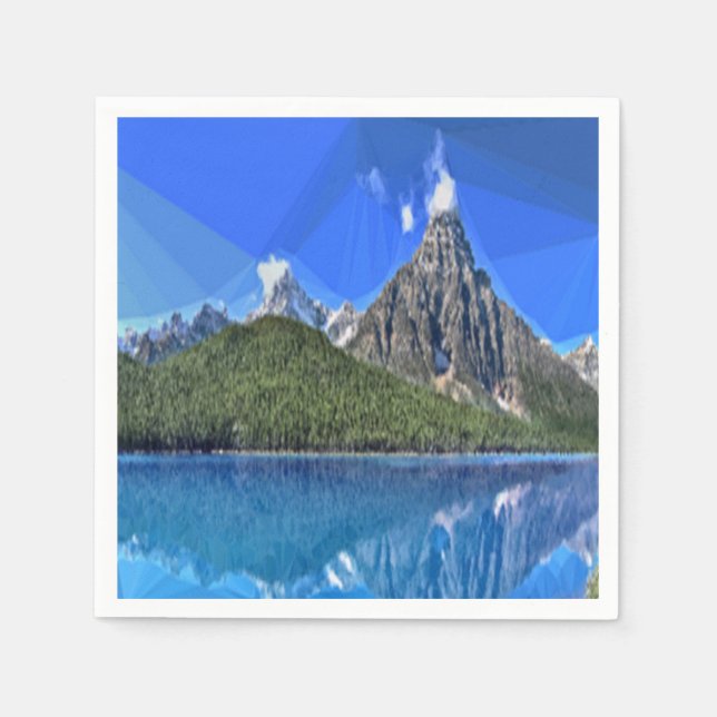 Guardanapo De Papel Vista de montanha canadense (Frente)