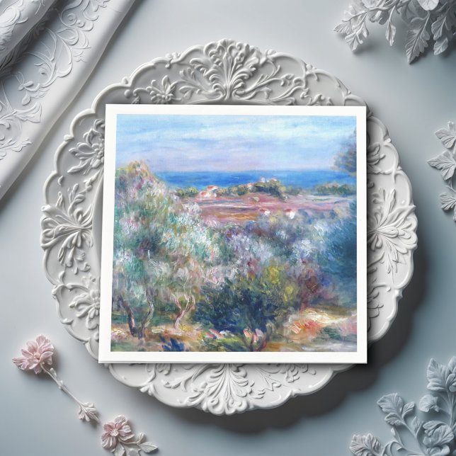 Guardanapo De Papel Vista marítima de Auguste Renoir (Criador carregado)