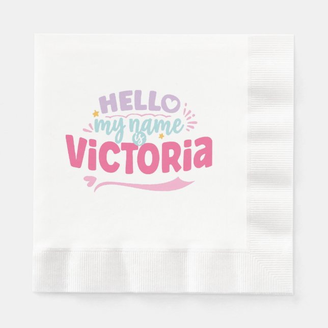 Guardanapo De Papel Vitória - meu nome é Vitória  (Frente)