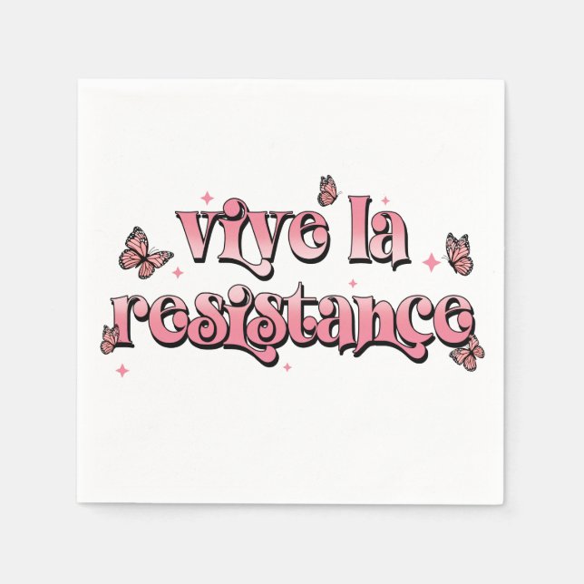 Guardanapo De Papel Vive la Resistance Napkins (Frente)