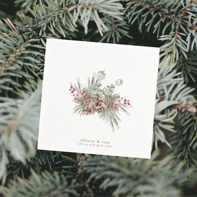 Guardanapo De Papel Vivendo nossas melhores vidas, Pine e Cone (Criador carregado)