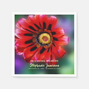 Guardanapo De Papel Vivid Red Flower Gazania Celebração do Livro Vid