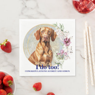 Guardanapo De Papel Vizsla Wedding Napkins Com Foto De Cães