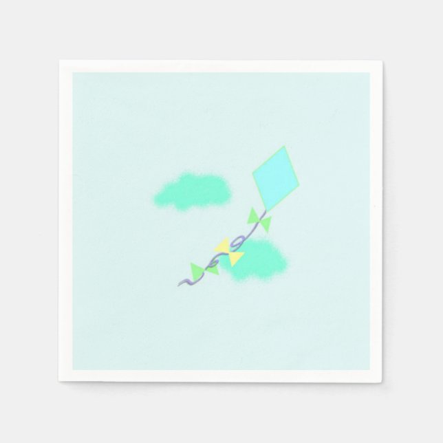 Guardanapo De Papel Voando uma pipa (Frente)