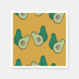 Guardanapo De Papel Vocado verde em castanho