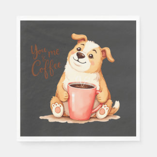 Guardanapo De Papel Você & Café - Corgi Fofo & Café Aconchegante