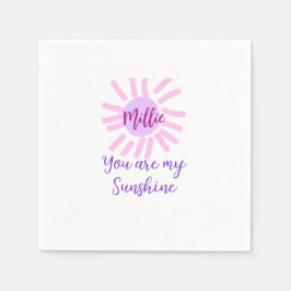 Guardanapo De Papel Você é meu sol roxo púrpura, cor-de-rosa, raios so